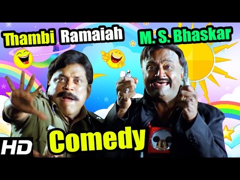 Thambi Ramaiah, MS Bhaskar Comedy Scenes | Saahasam Tamil Movie Comedy | Prashanth | Robo Shankar