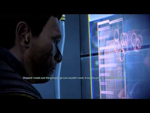 ME3 Shepard tell Garrus abou the sabotage of the Genophage