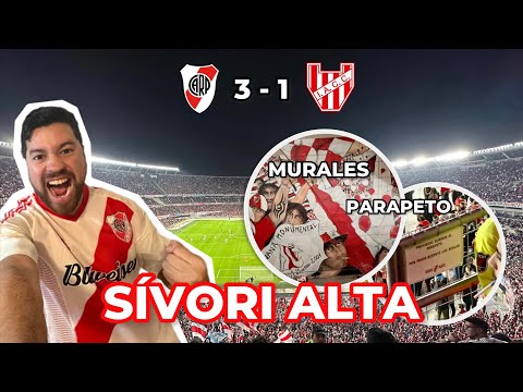 The DETAILS of the MURALS and RAILING of the upper Sívori stand - River 3 vs. Instituto 1