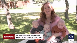 46 year old gives birth to identical triplets, 1 in 20 billion odds