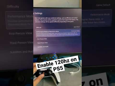 Enable 120hz on Playstation 5 #shorts #ps5