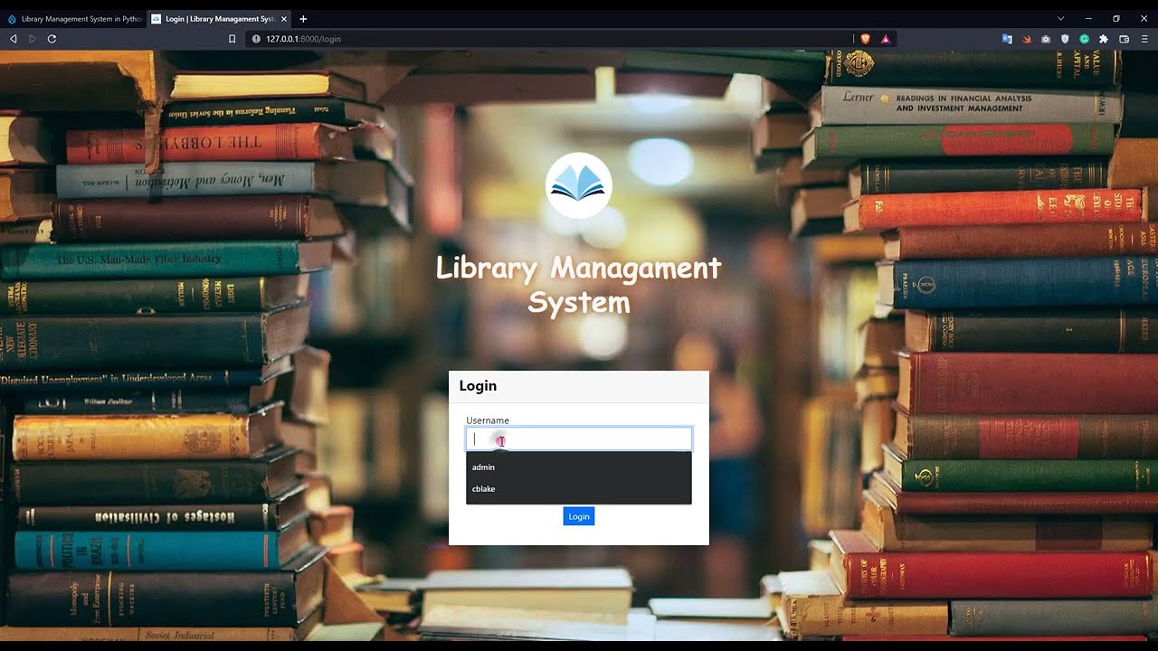 Library Management System in Python using Django DEMO