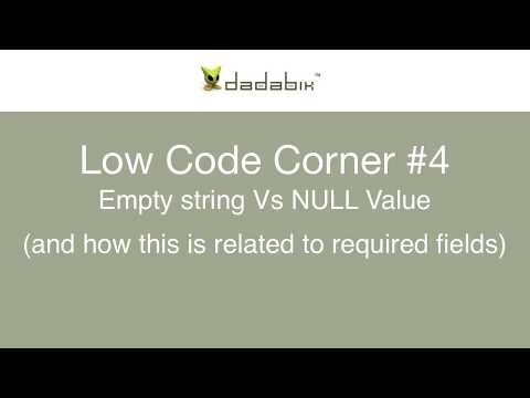 Empty String Vs Null Low Code Corner 4