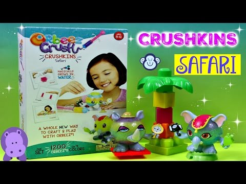 NEW ORBEEZ CRUSH CRUSHKINS SAFARI Elephant and Rhino ORBEEZ TOYS * Bolitas de Gel