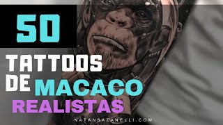 MACACO 50 TATUAGENS REALISTA IDÉIAS INCRÍVEIS