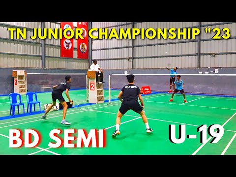 TAMILNADU STATE JUNIOR BADMINTON CHAMPIONSHIP 2023 - CHENNAI | U-19 BOY'S DOUBLES SEMIFINALS