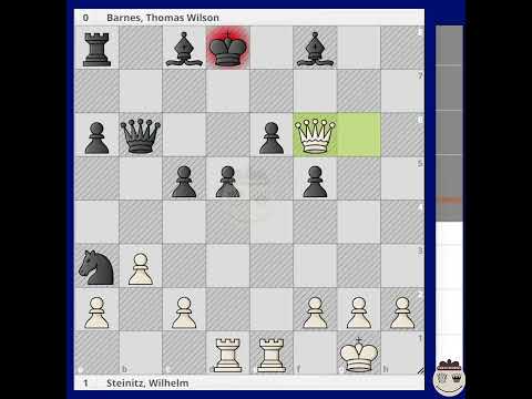 🔴 Steinitz, Wilhelm - Barnes, Thomas Wilson,  || Congress London, 1862 🔴 @chessbuddies