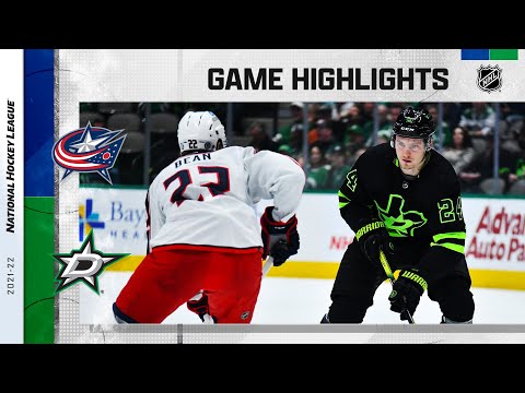 Blue Jackets @ Stars 12/2/21 | NHL Highlights