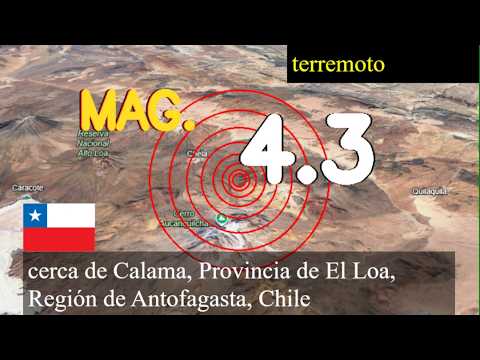 😱🚨  Terremoto cerca de Calama, Provincia de El Loa, Región de Antofagasta, Chile actualizaciones en