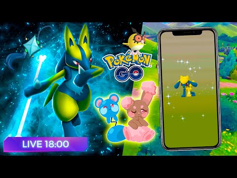 🚶 RIOLU Brilhante (Shiny) AGORA! A Saga do Lucario DOURADO no Pokémon GO! Páscoa no Pokémon