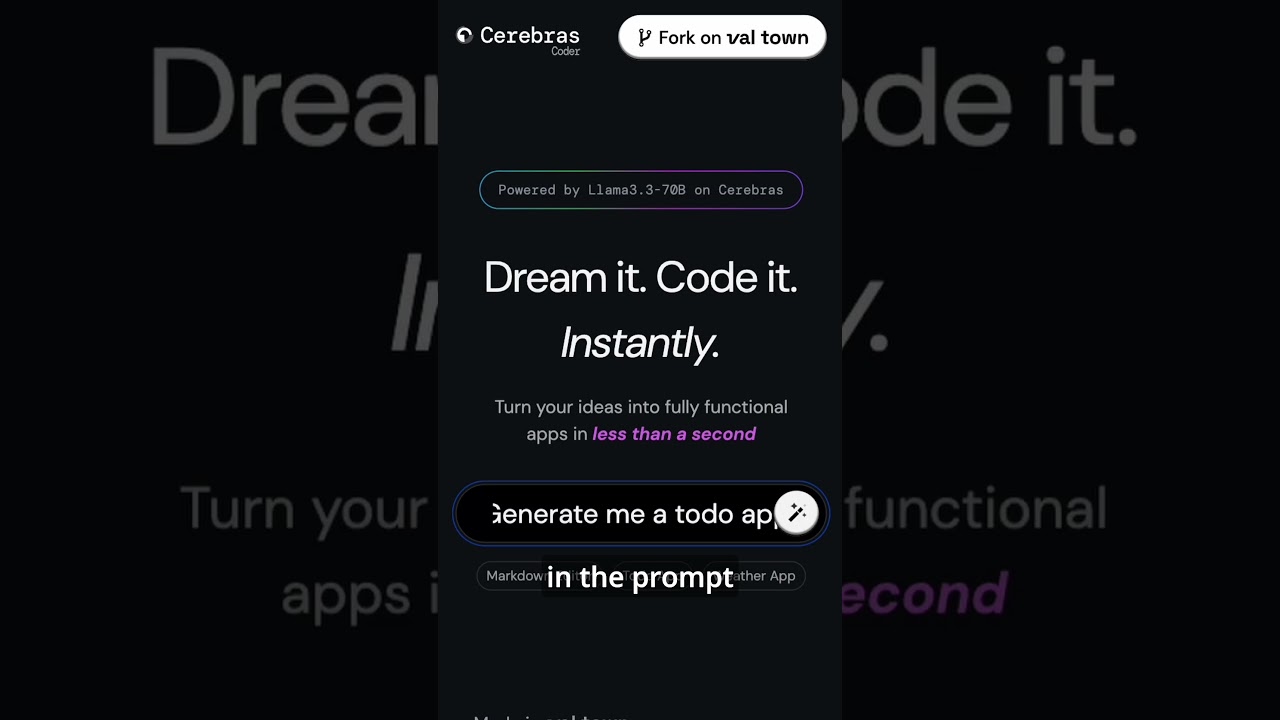 Cerebras Coder can Generate Apps in LESS THAN A SECOND! #aicoding #vscode #coding #aiagent #openai
