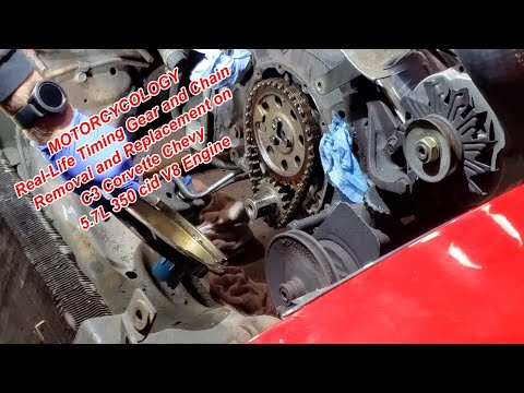 Timing Gear Removal and Replacement on a Chevy Small Block 5.7L 350cid V8 Engine in a C3 Corvette