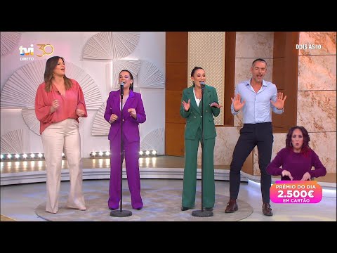 Maria e Cláudio fazem dueto com «Senhoritas» | Dois às 10