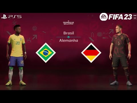 FIFA 23 - Brasil vs Alemanha | Gameplay PS5|[4K HDR]  Copa do Mundo FIFA 2022 - Final