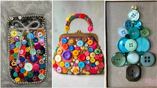 Easy Button Craft Projects | Colorful DIY Decor for Beginners 🎄💫 Button Art 