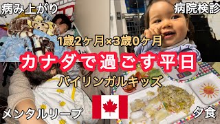 【平日ルーティン】メンタルリープってどうしたら良いの?兄妹喧嘩は日常だよね♪/1歳児のアレルギー治療/病み上がりの3歳児/バイリンガル/子育て