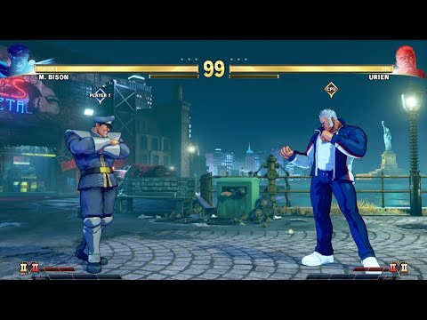 M.Bison Vs Urien (Hardest AI) Street Fighter V:CE
