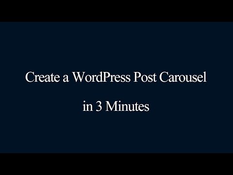 WordPress Post Carousel