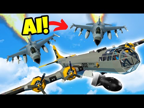 B-29 BOMBER Gets Shot DOWN By AI Military In Stormworks!