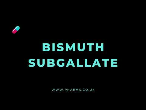 How to pronounce Bismuth subgallate