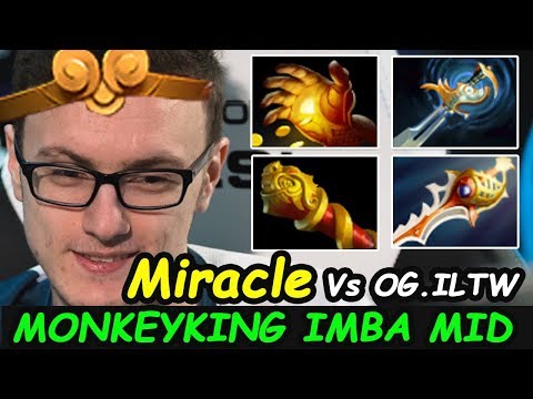 Liquid Miracle - [MonkeyKing] IMBA MID Divine Rapier BUILD  vs OG.ILTW GH Dota 2 7.21 b