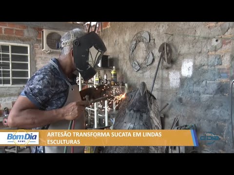 Artesão transforma sucata em lindas esculturas 15 02 2022