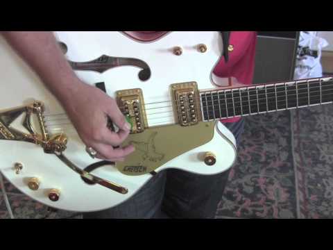 Hello White Falcon!  Gretsch guitar demo with Dr Z Antidote crunchy tone