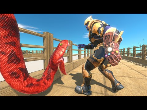 Thanos vs every unit on the new map - Animal Revolt Battle Simulator