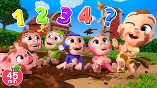 Five Little Monkeys Jumping On the Bed (Farm Version) | Lalafun Nursery Rhymes &amp; Kids Songs