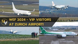 World Economic Forum 2024 - VIP aircraft compilation at Zurich Airport