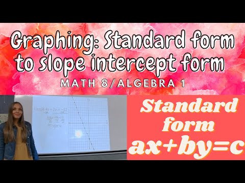 Graphing Linear Equations: Standard Form to Slope Intercept Form