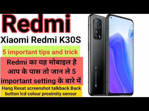 Redmi K30s 5 important Tips$Tricks #technicalsmr #lcdcolour #screenshot #talkbackoff #touchhang
