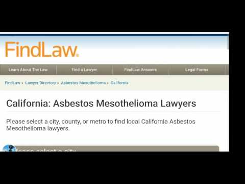 California: Asbestos Mesothelioma Lawyers