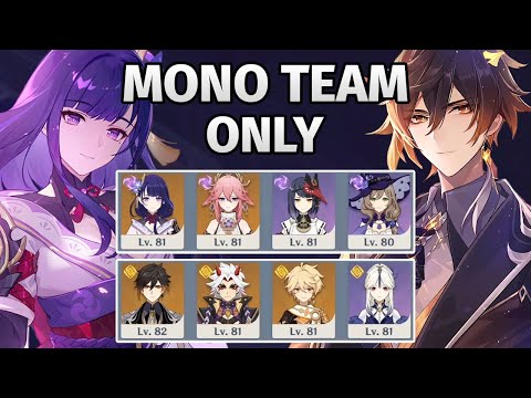 I tried to beat Spiral Abyss 3.3 with Mono Element Teams (Genshin Impact)