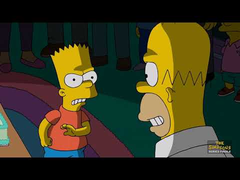 The Simpsons - Homer strangles Bart on his birthday and The Simpsons resets