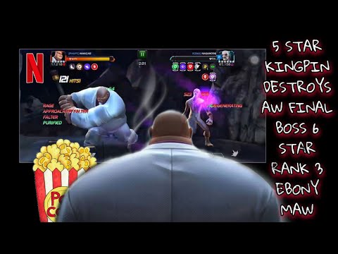 5 star Kingpin solo alliance war final boss 6 star rank 3 Ebony Maw | AW S31.3 PHUFC vs CSKH | MCOC