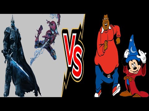 MUGEN Battle - Arthas & Zombie Spider-Man vs Fat Albert & Mickey Mouse the Wizard