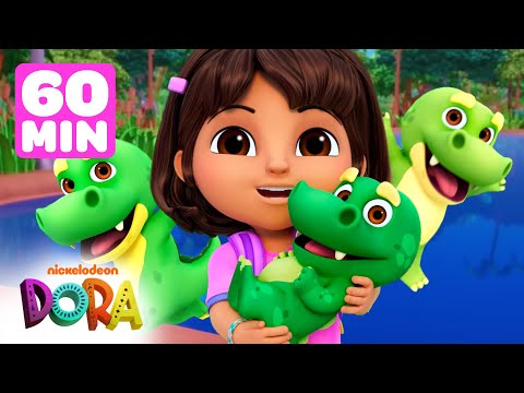 Resgates e Aventuras dos Filhotes da Dora! #6 🐊 60 Minutos | Dora e Amigos