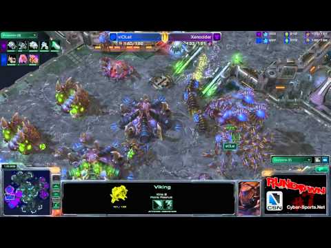 CSN SC2 - viOLet vs Xenocider - Map 1 - Rundown #7 with Rance and Gwin