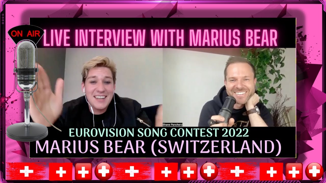 MARIUS BEAR Interview | Post 2nd Rehearsal | Switzerland Eurovision 2022 | Marius Bear Boys Do Cry