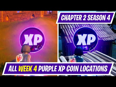 *WEEK 4* All Purple XP Coin Locations in Fortnite Chapter Season 4