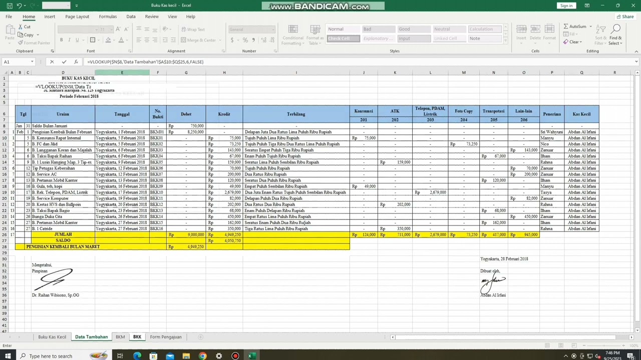 TUTORIAL MENGISI BKM,BKK DAN FORM PENGAJUAN DENGAN RUMUS VLOOKUP