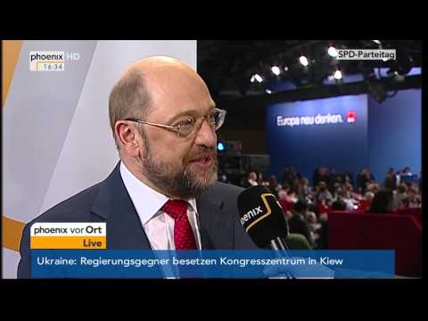 Europa-Parteitag der SPD - Interview mit Martin Schulz am 26.01.2014