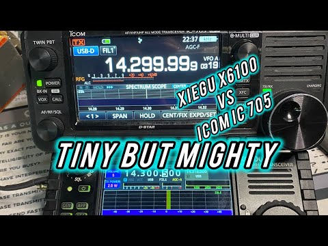 How does the Xiegu X6100 compare to the Icom IC-705