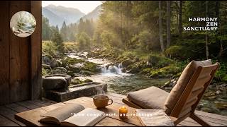 Golden Mountain Spa Retreat 🌅 Relaxing Piano & Flowing Water Sounds fo