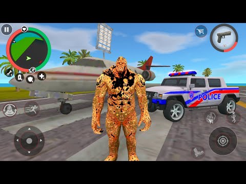Police Officer Monster Truck Stone Giant Superhero Flying Airplane & Helicopter - Android Gameplay.
