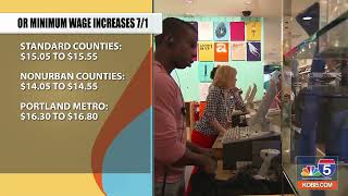 Oregon minimum wage increases July 1