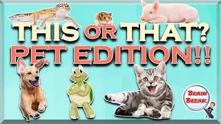 This or That? Pet Edition! | Would You Rather? | Fun Fitness Games for Kids | Brain Break | GoNoodle gameplay video by Nickysmith2020, 5:39 duration
