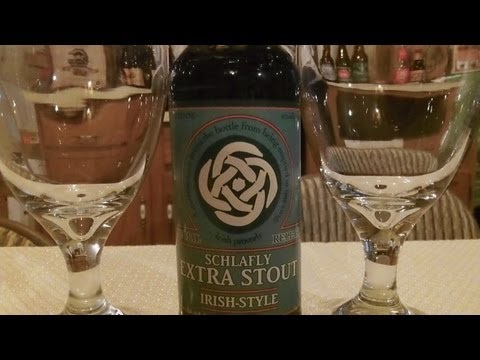 Schlafly Irish Style Extra Stout (St. Patricks Day Fun) DJs BrewTube Beer Review #280