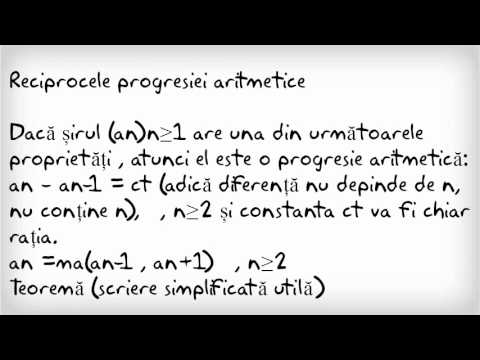 Progresii aritmetice. Progresii geometrice